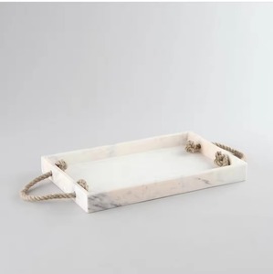 Customizable Black <b>Marble</b> Rectangular Serving <b>Tray</b> Brass Plated Gold Iron Handle VISHAL HANDIOCRAFT Brand OEM/ODM Accepted Made - Product Image 3
