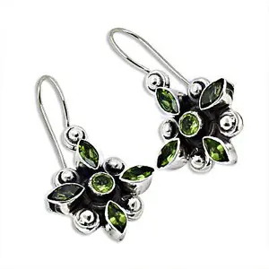 Pendientes de Plata 925 con Baño de Oro de 18K y Peridoto en Forma de Gota de Agua para Mujer, Uso Diario, Bodas y Fiestas - Product Image 2