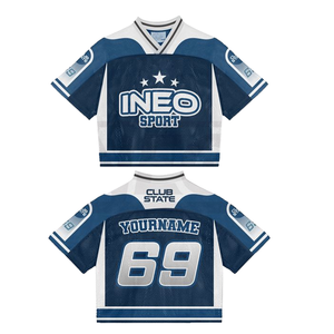 Camisetas Deportivas Retro Personalizadas de Fútbol y Béisbol - Transpirables, Tallas Grandes, Diseño de Entrenamiento en Equipo para Verano - Product Image 3