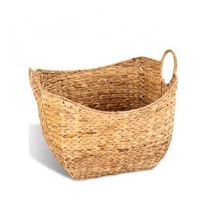 Water Hyacinth Luxury <b>Basket</b> Handmade Decorative Sustainable Eco Friendly Durable Lightweight High Quality Organizer Wholesale - Product Image 4
