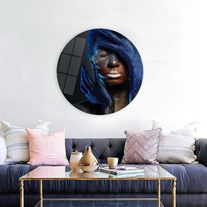 Elegant <b>Printed</b> Canvas Artwork: Glittering African Woman Design,TEMPERED GLASS <b>ART</b> - Product Image 1