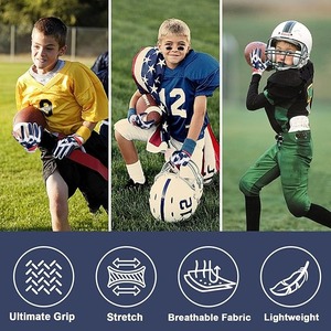 Guantes de Portero de Fútbol Americano Profesionales con Correas Personalizables, Guantes Unisex de Primera Calidad, Cómodos, de Cuero Sintético - Product Image 5