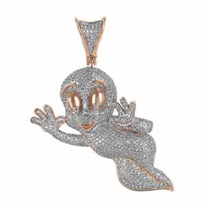 Pendentif à breloque en diamant taille ronde glacé VVS pendentif Moissanite bijoux Hip Hop pour hommes en argent Sterling 925 - Product Image 3