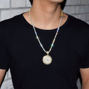 Hip Hop Unisexe Personnalisé Pendentif De Haute Qualité Pour Collier Bijoux En Argent Sterling 925 Et Diamant Moissanite - Product Image 3