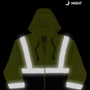 Chaqueta de seguridad con cremallera frontal de alta calidad al por mayor chaquetas de seguridad para hombre con cintas reflectantes - Product Image 3