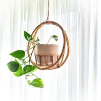Pots de jardinière ronds suspendus en rotin, qualité supérieure, prix bon marché, nouveau design, plantes suspendues, personnalisation acceptée