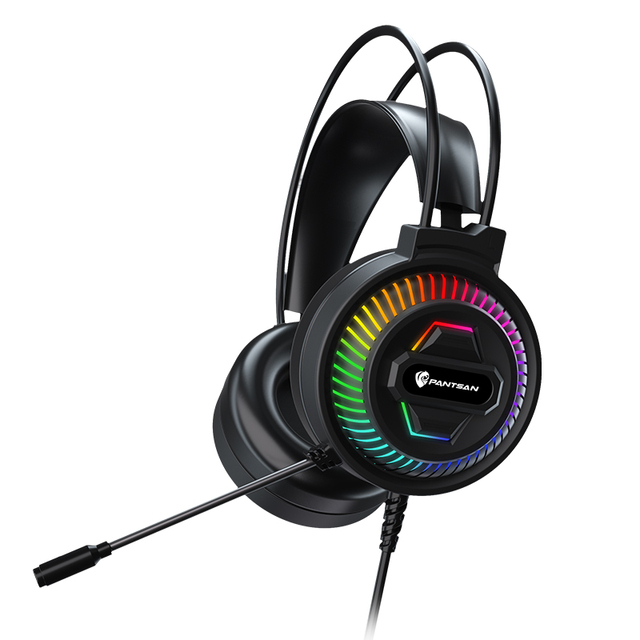 PSH-400 Hot Release ANC Surround Sound Gaming Headset RGB Lighting SmartLink Chipset Metal Leather Over-Ear Design USB