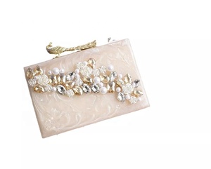 Luxury Resin Customized Clutch Handbag Fashion Metal Embellishments Stone Work Intricate Embroidery Designer Handmade Ladies - Product Image 1