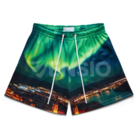 Short en maille respirant à taille élastique pour homme, 5 pouces, imprimé, haute qualité, streetwear, 100 % polyester, séchage rapide, personnalisé par le fabricant