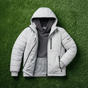 Men <b>Padded</b> Winter <b>Jacket</b> <b>Hooded</b> Quilted Insulated Warm Outdoor Casual <b>Jacket</b> With Multiple Zipper Pockets - Product Image 6