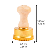 La Gondola Professional Bundle: Tampon carré 60 et rond 65 en laiton et bois naturel-BEA