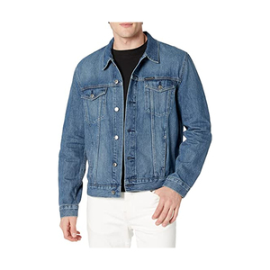 Chaqueta de Mezclilla Ligera para Hombre, Diseño Moderno y Personalizado, Chaqueta de Mezclilla Premium de Manga Larga con Logotipo Personalizado, Estilo Casual Urbano - Product Image 1