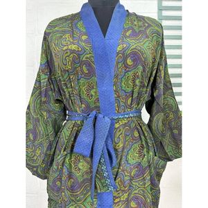 Kimono Vintage de Crepé de Seda, Ligero y Lujoso, Bata Suave y Cómoda, Regalo Perfecto para Mujer, para Usar por la Noche, Tejido de Seda - Product Image 2