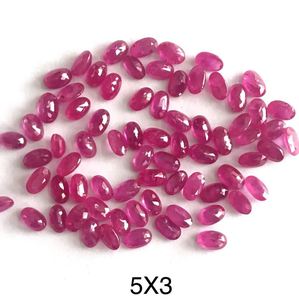 Piedra de rubí Natural de 3mm, 4mm, 5mm, piedra preciosa facetada de corte ovalado, piedras preciosas, fabricación de joyas, diseñador fino, oro sólido, suelto, genuino - Product Image 1