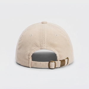Gorra de Béisbol Vintage de Pana Unisex Ajustable de 6 Paneles Beige Marrón con Logotipo Bordado al por Mayor Personalizada de Alta Calidad OEM ODM - Product Image 3