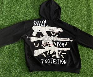 Sudadera con capucha Unisex personalizada de peso pesado desgastado bordado 100% algodón para hombre con cremallera completa ropa de patrón sólido - Product Image 6