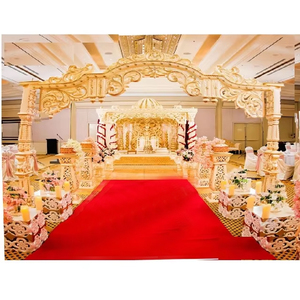 ซุ้มแต่งงานสไตล์อินเดียแบบดั้งเดิม ทำจากวัสดุ FRP สวยงาม ซุ้มแต่งงานตกแต่งสไตล์ไม้ สำหรับงานแต่งงานในชิคาโก - Product Image 1