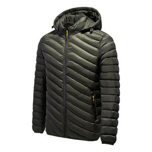 Chaqueta acolchada de poliéster y algodón 100% para hombre, nueva chaqueta ultraligera con capucha para invierno, ropa de invierno con cuello levantado, bombardero acogedor - Product Image 3