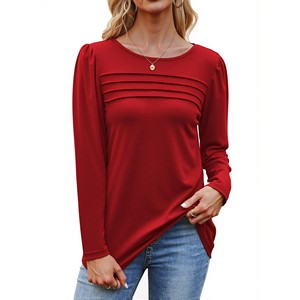 Haute qualité femmes Polyester Spandex respirant séchage rapide peut être personnalisé logo T-shirt à manches longues et hauts - Product Image 2