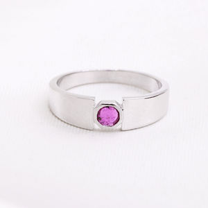 925 plata esterlina sólida rubí Natural piedra preciosa hecha a mano anillo de boda para hombres joyería fina para venta al por mayor - Product Image 4