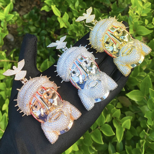 Nouveauté, pendentif en argent 925 style hip-hop, moissanite glacée, bijoux, pendentif en moissanite Jésus, passe le testeur de diamants avec GRA - Product Image 4