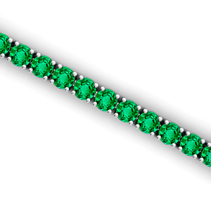 Unique Design Precious 2mm Round Brilliant Cut Emerald <b>Gemstone</b> Studded Tennis Chain <b>Bracelets</b> 18K Solid Gold Dainty <b>Bracelets</b> - Product Image 5