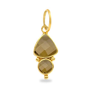 925สเตอร์ลิงเงินเหลี่ยมเพชรพลอยควอตซ์ล้านล้านรอบสร้อยคอจี้ทองชุบด้วยเงินสเตอร์ลิงสำหรับทำเครื่องประดับที่มีเสน่ห์ - Product Image 1