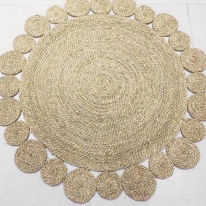 Décoration de salon et produit en jacinthe naturelle Tapis en osier Tapis en paille Tapis en jacinthe d'eau Fabrication du Vietnam - Product Image 4