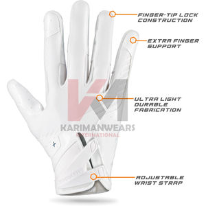 Guantes de Fútbol Americano Personalizados con Impresión, Antideslizantes, con Palma de Silicona, Guantes de Receptor, Fabricante Profesional OEM - Product Image 3