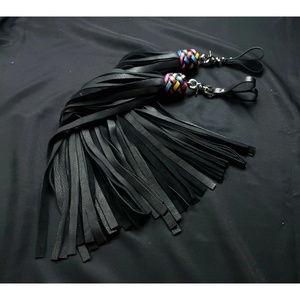 JEXMOO Fouets en cuir faits main personnalisés, outils artisanaux, couleur noire, nouveauté, 2 ensembles pour adultes, équipement de bondage international - Product Image 6