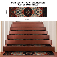 Tapis de marche d'escalier antidérapants modernes en peluche, tapis de protection pour escaliers, tapis de sol pour la maison, tapis de zone d'escalier, protection d'escalier auto-adhésive en PET