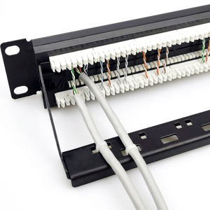 แผงแพทช์เน็ตเวิร์ค Cat6 แบบไม่มีฉนวนป้องกัน 48 พอร์ต ช่องเสียบ RJ45 ขนาด 19 นิ้ว สำหรับติดตั้งบนแร็ค ใช้ในงานอุตสาหกรรม - Product Image 3