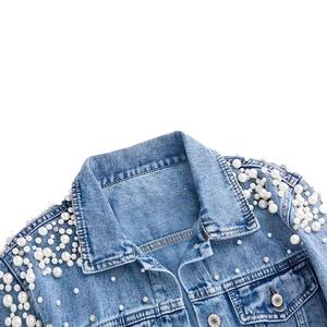 Mode féminine solide Denim ensemble lavage moyen pur coton lâche industrie lourde Style deux pièces veste jambe large adolescents printemps - Product Image 4