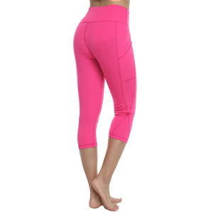 <b>Capri</b> Solid Yoga <b>Leggings</b> for Women | High Waist Breathable Eco-Friendly Tummy Control Gym & Fitness Sportswear - Product Image 2