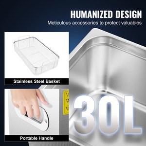 Nettoyeur à ultrasons professionnel VEVOR 30L avec minuterie numérique et chauffage, en acier inoxydable, pour bijoux industriels - Product Image 4
