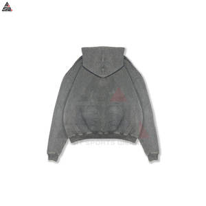 Ensemble de survêtement streetwear pour homme de qualité supérieure, sweat-shirt ample et pantalon évasé à jambes larges, 100% coton - Product Image 2