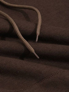 Sudadera Extra Grande para Mujer, Color Marrón Oscuro, 100% Algodón Felpa, con Logotipo Personalizado, Hombros Caídos, Estilo Informal para Invierno - Product Image 4