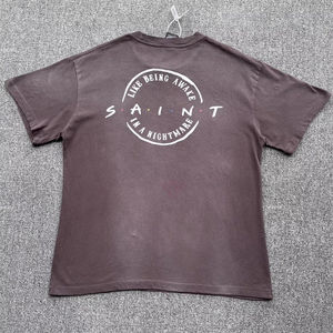 Camiseta de algodón con lavado ácido unisex, camiseta de manga corta con logotipo personalizado, camiseta informal formal vintage de gran tamaño con cuello redondo, camiseta tejida con lavado ácido - Product Image 6