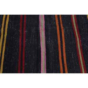 Vintage Large Rug 6.3x7.3 ft, Black <b>Red</b> Plants & trees Rug <b>Wool</b> - Product Image 5