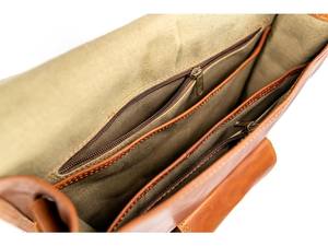 Sac à bandoulière en cuir de chèvre véritable personnalisé avec fermeture à boucle à rabat et fermeture à boucle pour un usage quotidien OEM ODM - Product Image 4