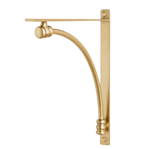 Support d'étagère en fer plaqué or, style compact, idéal pour les étagères flottantes murales et les présentoirs décoratifs - Product Image 1