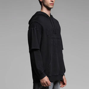 เสื้อสเวตเตอร์สวมหัวแบบลำลองสำหรับ100% มีฮู้ดไหล่ตกแบบกำหนดเองสำหรับฤดูหนาว - Product Image 6