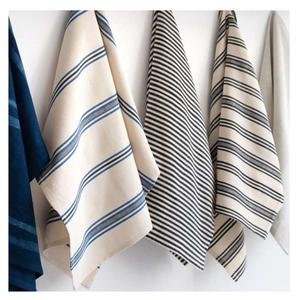 Best-Selling 100% Organic Cotton Kitchen <b>Towels</b> Line Stripe Design <b>Quick</b>-<b>Dry</b> Tea <b>Towels</b> Cloth Set for Home Hotel Restaurant Use - Product Image 1
