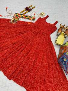 Vestido DE TRABAJO Gamathi para mujer para el Festival Navratri, vestido Garba tradicional bordado pesado de 12 metros con ropa de fiesta Choli - Product Image 2