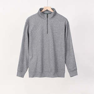 Vente en gros de sweat-shirts à capuche pour hommes en coton 100% avec broderie de marque, style ample, demi-zip, confortable, pour l'extérieur, avec motif 3D - Product Image 3