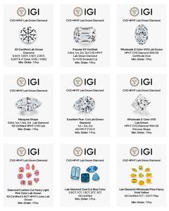 Diamant CVD de laboratoire de couleur rouge vif fantaisie, taille ovale, de 1,00 à 5,00 carats, certifié IGI, clarté VS - Product Image 4