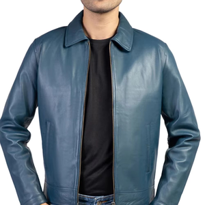 Chaqueta Bomber Casual de Cuero para Hombre Otoño Invierno con Capucha, Transpirable, Cortavientos, Cuello Alto y Logotipo Frontal - Product Image 6