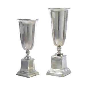 Vase à fleurs en forme de cylindre en métal nickelé de haute qualité taille personnalisée maison Restaurants Table à manger de luxe décor de mariage - Product Image 4