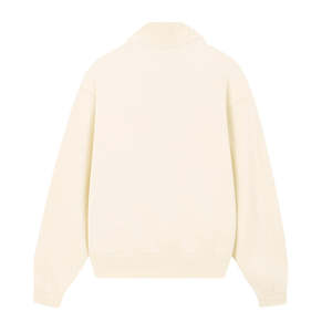 Sudaderas de cuello redondo de gran tamaño, sudaderas con capucha en blanco de peso pesado, cremallera en relieve 3D personalizada, invierno de algodón 100% - Product Image 4