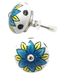 Quincaillerie en nickel de qualité d'exportation CK 637 peintures florales boutons en céramique pour commode armoire et cuisine tiroir armoire poignée tire - Product Image 2